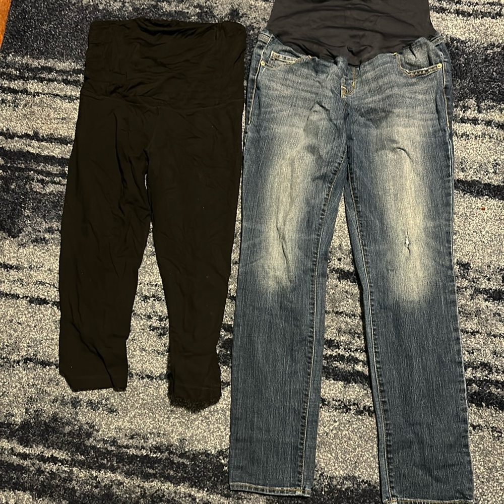 Maternity leggings and jeans